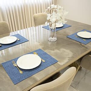 HOMEYNICE Placemat Set-Washable Place Mats for Parties, Elegant Table Mats for Kitchen Table, Set of 4 Dining Table Placemats, Heat-Resistant Cloth Placemats for Indoor and Outdoor,13x19-Navy Blue - Image 7