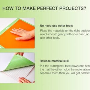 Nicapa 12x12 inch Standard Grip Cutting Mat for Cricut Maker 3/Maker/Explore 3/Air 2/Air/One (3 Pack) Standard Adhesive Sticky Green Quilting Replacement Cut Mats - Image 3