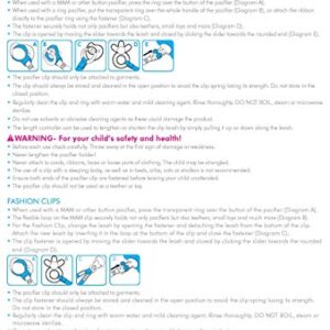 MAM 2 Clips for Pacifiers With Fasteners and Flexible Rings for Boys, Designs May Vary - Image 4