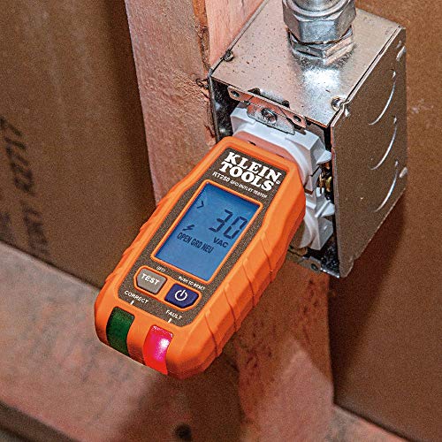 Klein Tools RT250 GFCI Outlet Tester with LCD Display, Electric Voltage Tester for Standard 3-Wire 120V Electrical Receptacles,Green/Red - Image 8