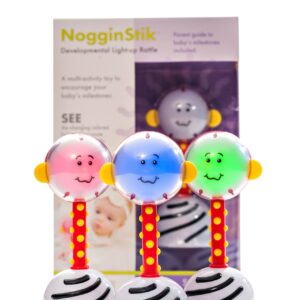 SmartNoggin NogginStik Developmental Light-Up Rattle - Encourage Developmental Milestones from Infant - 12 months - Image 2